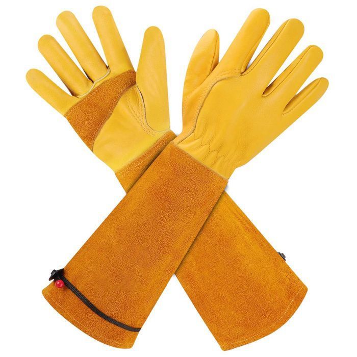 Gants Jardinage Pour Hommes/Femmes - Gant De Travail Homme - Épaississement Résistant aux épines Jaune M- Pour Jardinier et Fermier