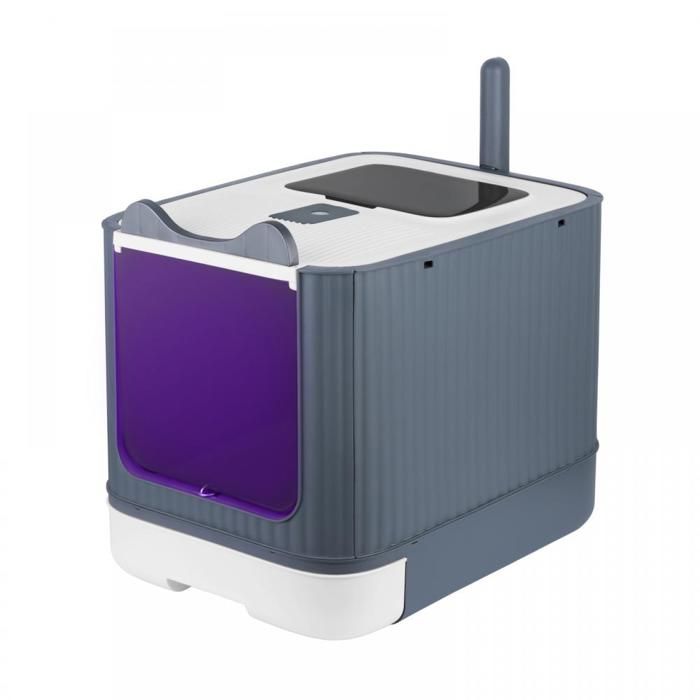 Comparer les prix de B.LIVEM Maison pour Chat XL Bac à Litière avec Pelle 445×365×345 cm Tiroir à Litière Coulissant Blanc