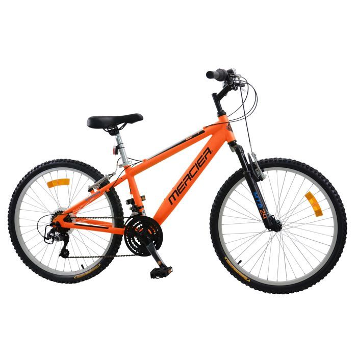 VTT 24 MERCIER fourche télescopique alu - 18 vitesses - cadre mixte - orange