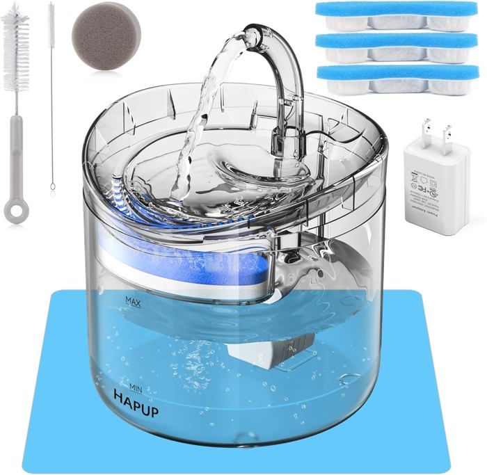 Comparer les prix de Fontaine A Eau Pour Chat Automatique 18 L Fontaines À Eau Pour Chats Chiot Avec 2 Modes DEau 3 Filtre 1 Pompe Usb Silencieuse