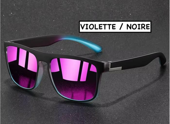 Lunettes de soleil - DESTOCKAGE - Violet - Anti-éblouissement - UV400 - Sportif