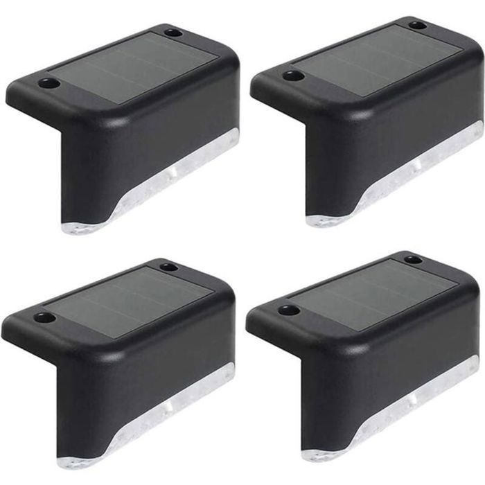 Lot de 4 Lampes Solaires LED Lumières Extérieures Étanches pour Jardin Lot de 4 Lampes Solaires LED Lumières Extérieures Étanches pour Jardin