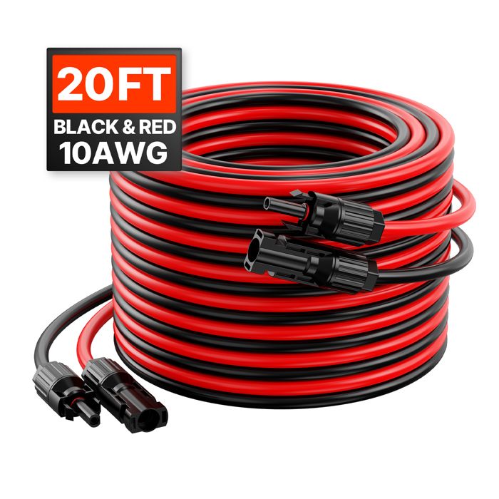 HUAZIZ 2PCS 2M(6,6FT) Câble dExtension de Panneau Solaire 4,0mm² 12AWG Fil de C EUR 23,99 - FR