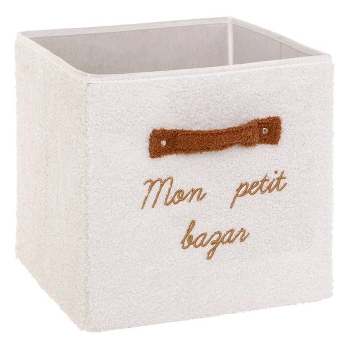 Panier de rangement Fluffy blanc 29x29cm - Atmosphera Créateur dintérieur Panier de rangement Fluffy blanc 29x29cm - Atmosphera Créateur dintérieur