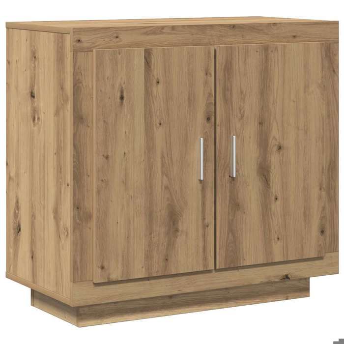 ESTINK® Buffet bas contemporain - Armoire Polyvalent - pour Cuisine/Salon - chêne artisanal 80x40x75 cm - bois dingénierie @@3097