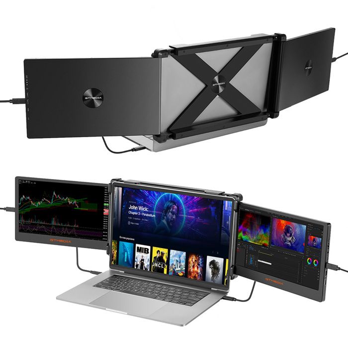 GTMEDIA MATE X Extenseur décran portable de moniteur à double écran pour ordinateur portable de 13 à 15 pouces - Gtmedia