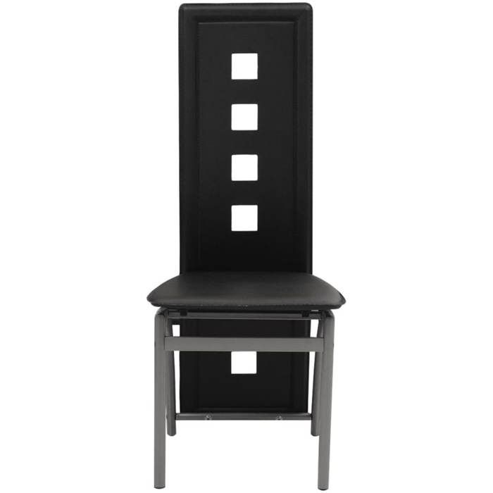 “Winter SaleTOP Chaise de cuisine Noir - Chaises à manger lot de 4 noir similicuir PRO50247
