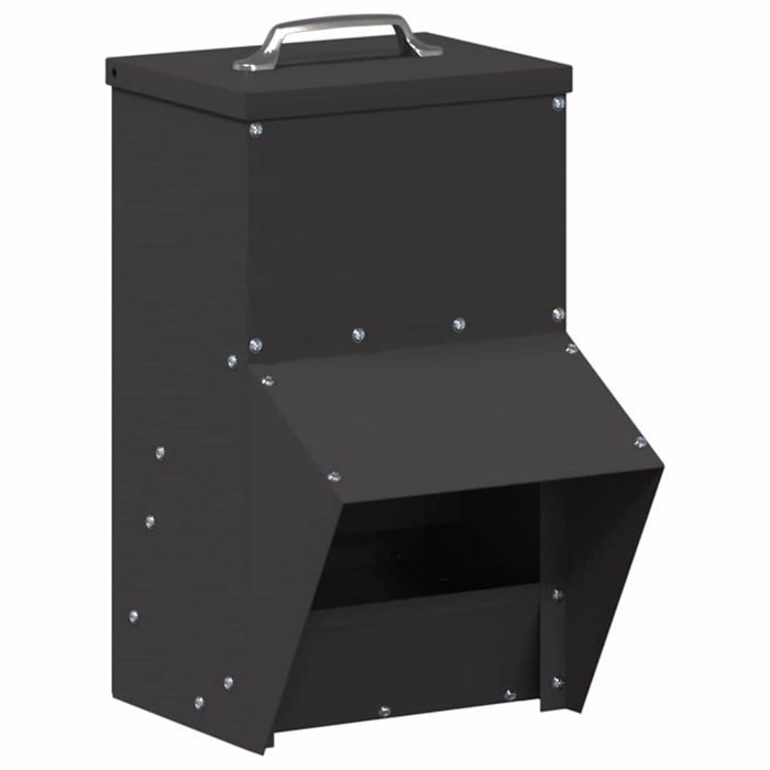 Meilleurs prix pour Mangeoire en métal pour poules - vidaXL - 20x25x35 cm - Noir - Acier laminé à froid - Résistant aux intempéries