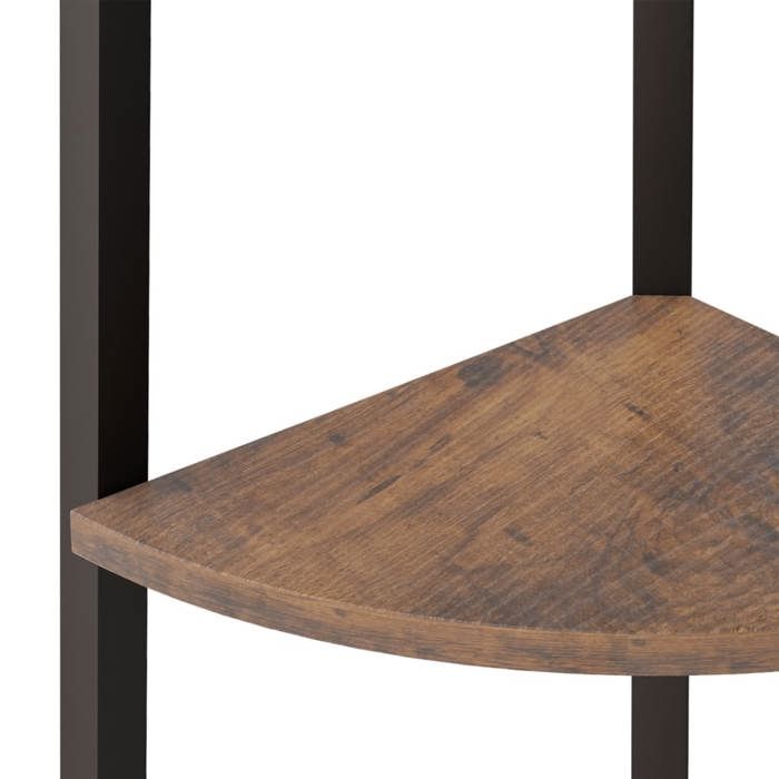 Cabinet de Livre SOLOMOON CHIC Étagère dangle 5 niveaux - Pour salon/bureau - Marron foncé et noir 45 5x31 5x180 cm BB800