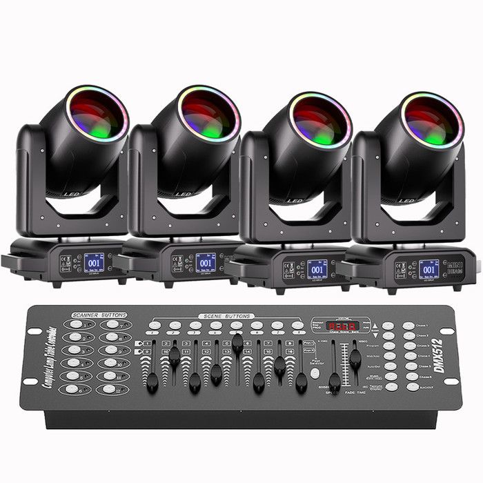 Boule A Facette Projecteur LED UKing 180W Lyre - Tête Mobile RGBW DJ Fête Bar Disco Machine A Barbe A Papa