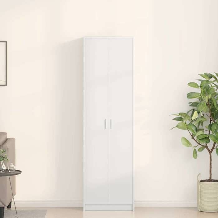 NEW 2026 Armoire de chambre Garde-robe 1 PC avec étagère Blanc 55x25x189 cm Bois dingénierie L4964