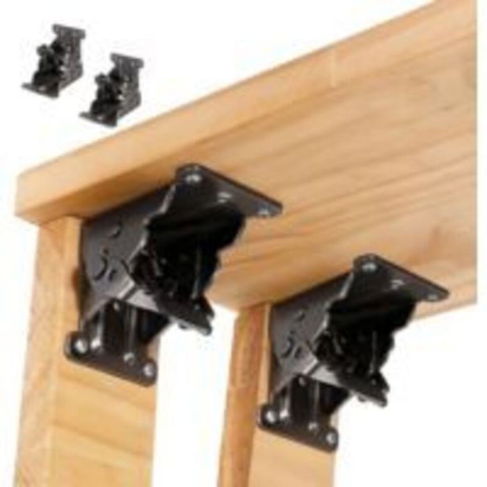 Pieds de table pliants - PZCC - Lot de 2 - Extensibles - Pliables - Verrouillables
