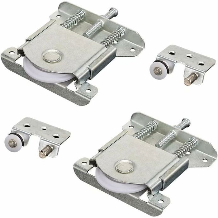 Roulette Porte Coulissante placard Pièces de porte coulissantes pour porte de garde-robe roues rouleaux armoire Runners Guides