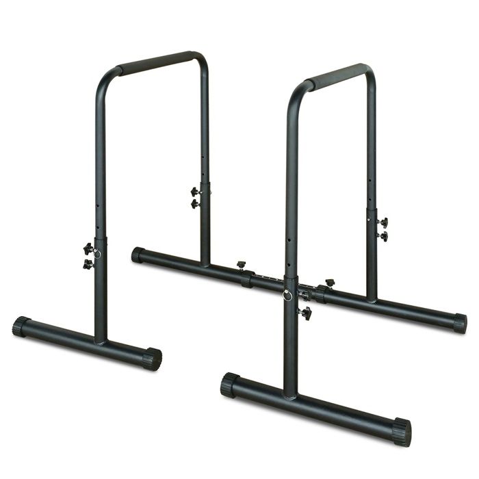 Barre de dips ajustable en hauteur (78 7 à 99 1 cm) résistance 249 kg usage maison/gym montage rapide et sans outil