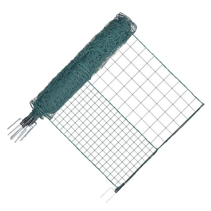 Filet PE renforcé clôture mobile 25 x 1 05 m pour chiens et poules installation facile en jardin et camping