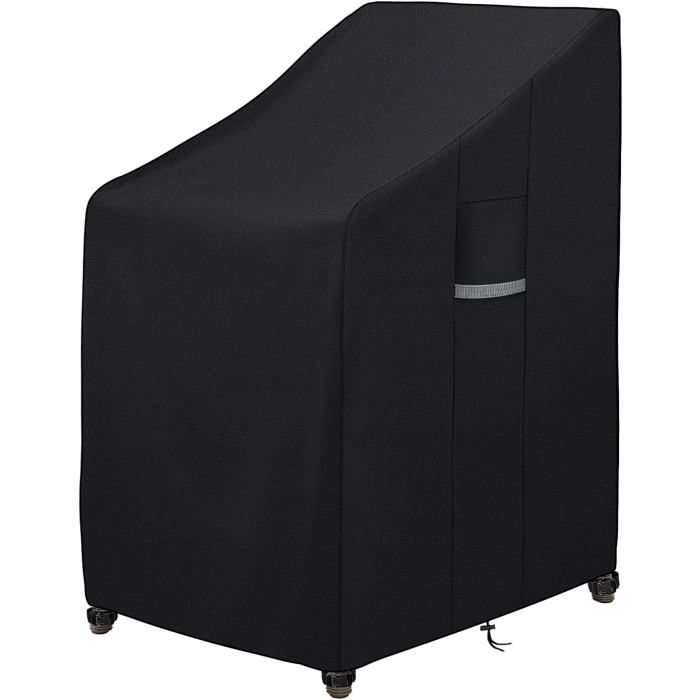 Housse fauteuil jardin extérieur - bâche imperméable Oxford 420 65 x 85 x 85 x 120 cm protection intempéries empilable universel