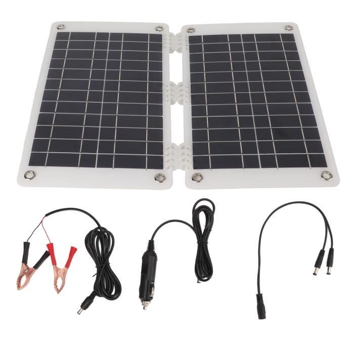 Panneau Solaire Portable 3W 6V Avec Port USB - Charge Petits Appareils, Lampes, Ventilateurs - Silicium Monocristallin