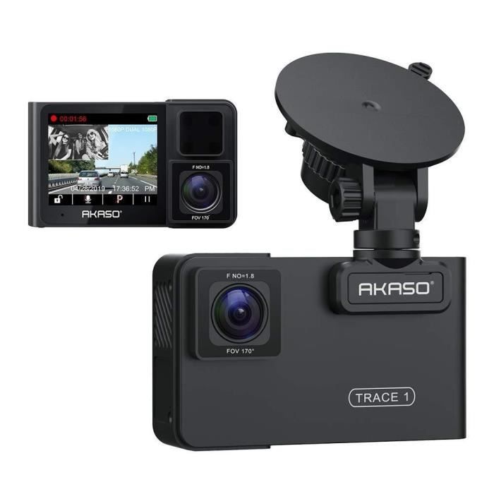 Camera Voiture Dashcam Avant Arriere Akaso Conduite Enregistreur