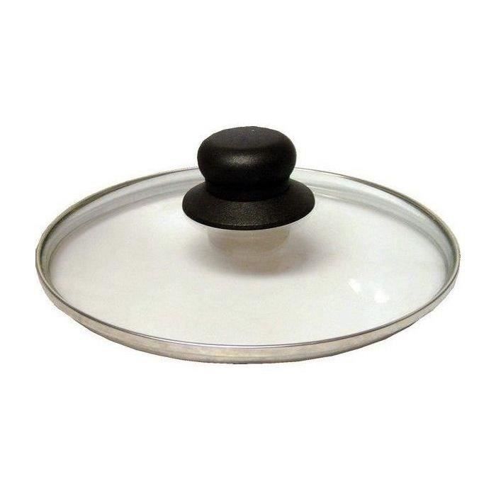 Lot De 2 Couvercles Universels En Verre Avec Rebord Silicone - Diamètre 20-24 Cm, Trou Vapeur, Rouge