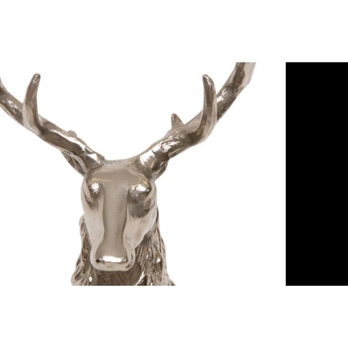 Extra Large Aluminium Metal Chrome Stag Deer Bois Ornement Décoration Murale