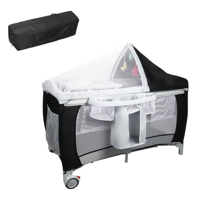 Dreamade Lit Parapluie Bebe Lit De Voyage Pliable Complet Avec Sac De Transport Matelas A Langer Jouets Suspendus Cdiscount Puericulture Eveil Bebe