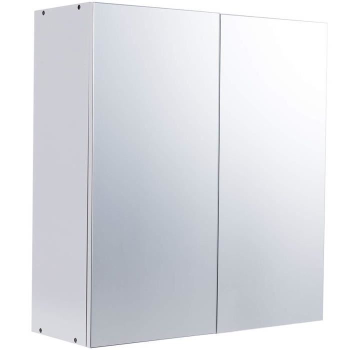 Armoire de Toilettes Murale, Placard Armoire Suspendue à Pharmacie avec