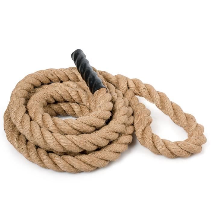 COSTWAY Corde de Sport en Corde de Jute 3M Diamètre de 38MM Corde de