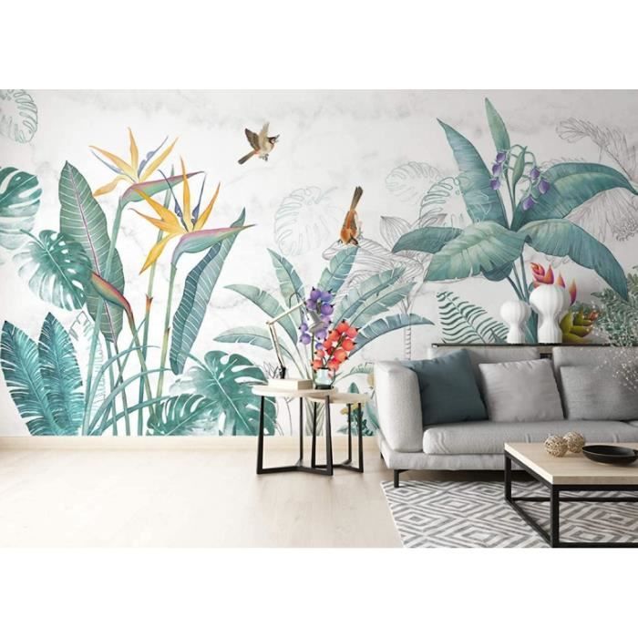 Papier Peint Panoramique jungle ,350x256 cm Plantes tropicales Poster ...