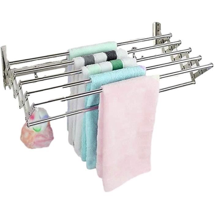 Étendoir à linge pliable en acier inoxydable robuste