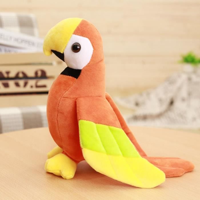 Orange - 20 cm - Jouet en peluche perroquet Rio Macaw pour garçons et  filles, Oiseau de beurre en peluche, Dé