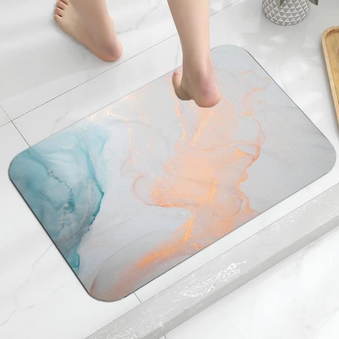 Tapis De Bain Antidérapant - 40x60 Cm, Poils Courts, Absorption Rapide, Doux, Couleur Beige - 5