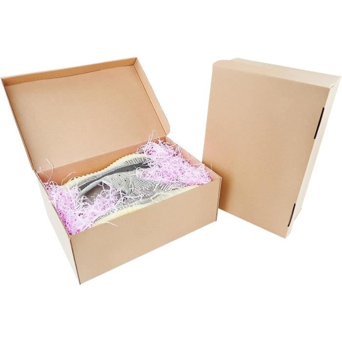 Boîte À Chaussures En Carton Avec Couvercle, 32X22X12 Cm, Boîte De