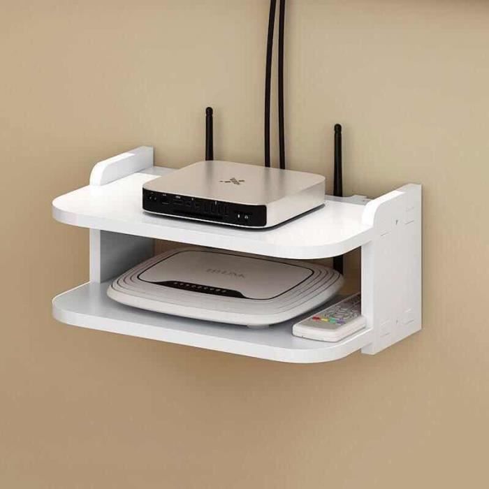 Boîte De Rangement Murale Pour Routeur WiFi - Support Salon, Bureau, Cache Câbles - 6