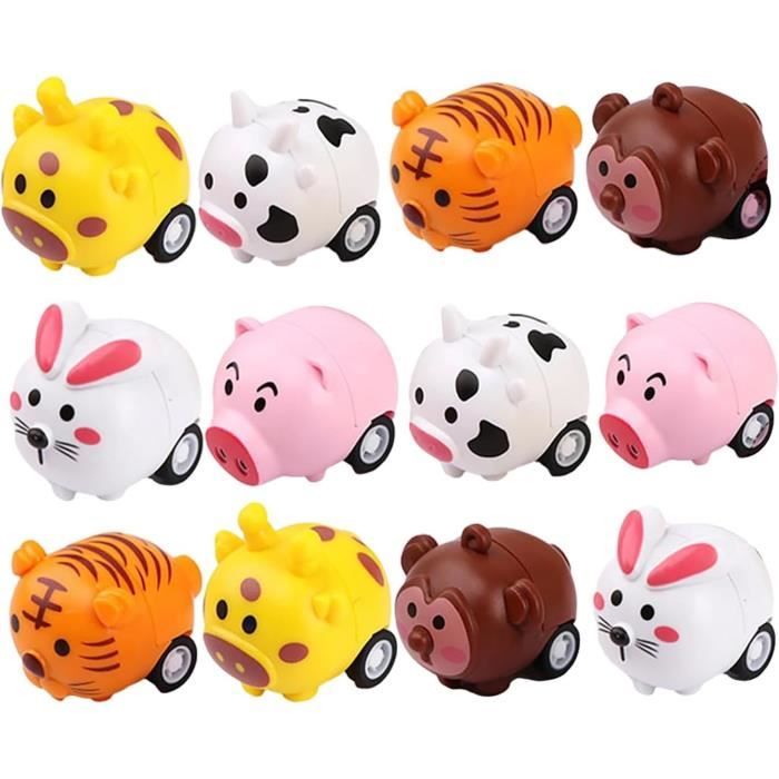 VEHICULE PORTEUR Lot de 12 Voitures à Tirer en arrière de Construction