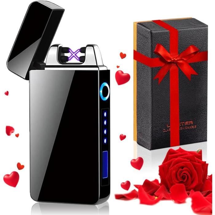 Briquet électrique Rechargeable USB - Coupe-vent Sans Flamme - Pour Camping, Bougies, Feu - Cadeau Homme