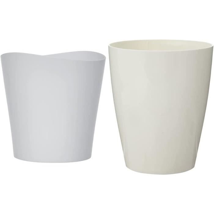 Greemotion Petit Pot de Fleur Blanc 12,5 cm - Pot pour orchidée - Pot