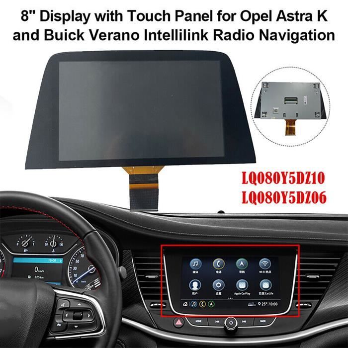 8 LCD Assemblage daffichage à écran tactile radio pour Opel Astra K 900 2015-2019 LQ080Y5DZ06 LQ080Y5DZ09