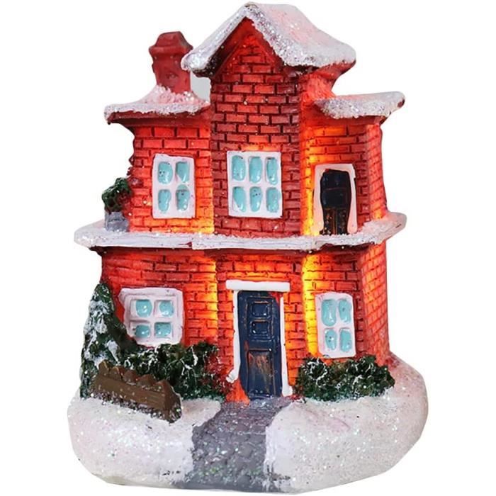 LED Maison Village De Noel Miniature, Decoration Noel Village LED