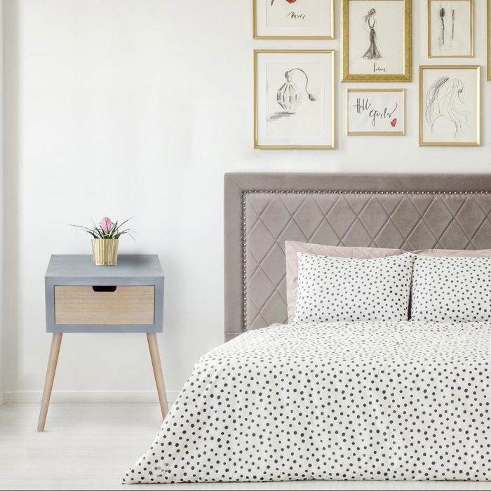 Table De Chevet Scandinave Tatum Gris Achat Vente Chevet Table