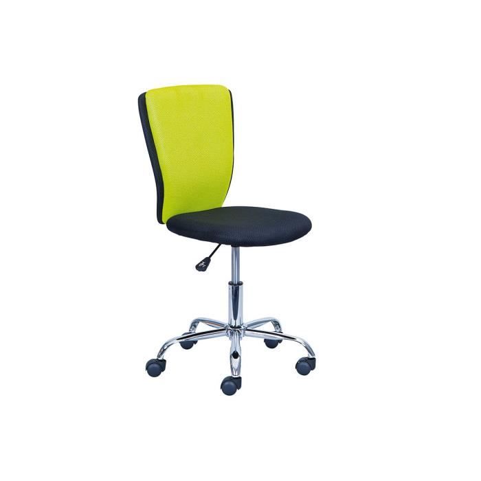 chaise de bureau - altobuy - neo - pour enfant - vert et noir - hauteur réglable