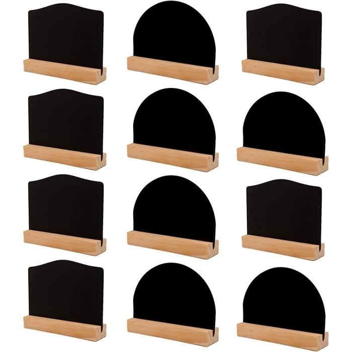 Mini Tableau 12PCS Mini Tableau Ardoise Mini Tableau Noir Double Face Tableau de ...