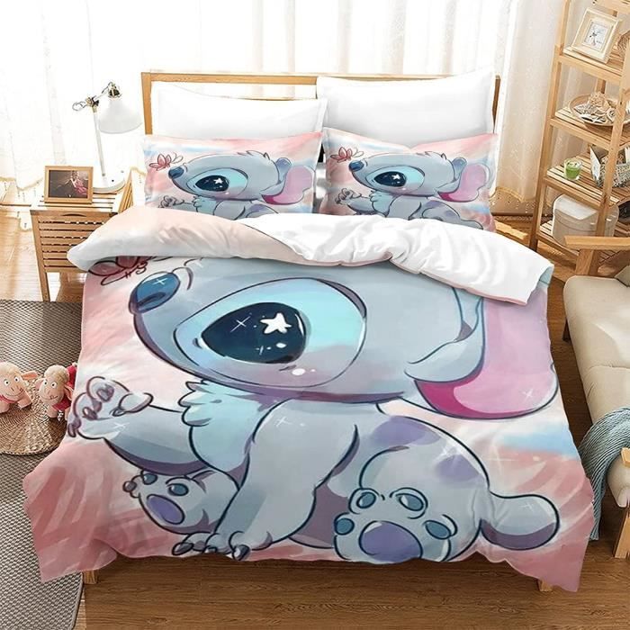 ZHMAO Parure de lit Lilo et Stitch pour Enfants garçons, Filles,  Adolescents[55] - Cdiscount Maison