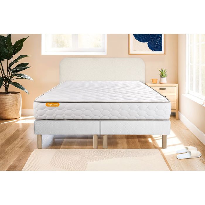 Ensemble matelas Mémoire de forme 180x200 + double sommiers 90x200 Memo