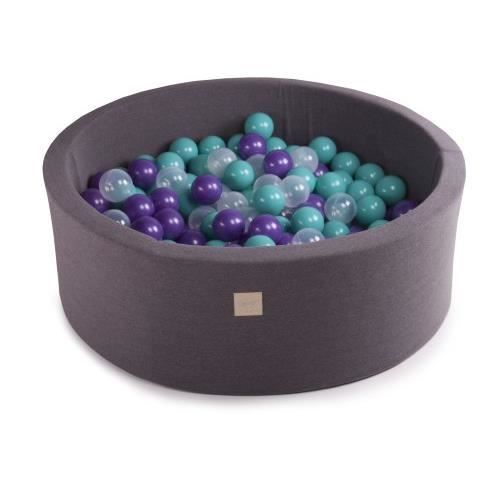 Piscine à Balles Bébé 90x30cm MEOWBABY Avec 200 Balles - Aire De Jeux Douce Ours Polaire