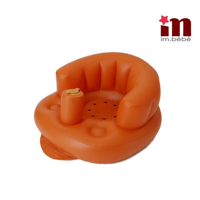 Imbebe Siege De Bain Transat Siege Bebe Gonflable Multifonction Douche Repas Plage Jeux Etc En Pvc Orange Cdiscount Puericulture Eveil Bebe