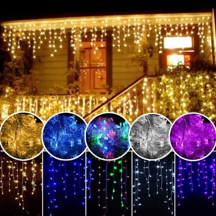 RE3268 Guirlande de noël LED rideau glaçon chaîne lumière 220 V 4.5 m