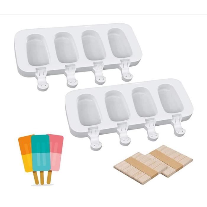 Moule à sucettes glacées sans BPA, réutilisable, facile à démouler, fabricant de glace, design de dessin animé personnalisé, moule à sucettes glacées en silicone avec bâtonnets en bois Moule à sucettes glacées sans BPA, réutilisable, facile à démouler, fabricant de glace, design de dessin animé personnalisé, moule à sucettes glacées en silicone avec bâtonnets en bois