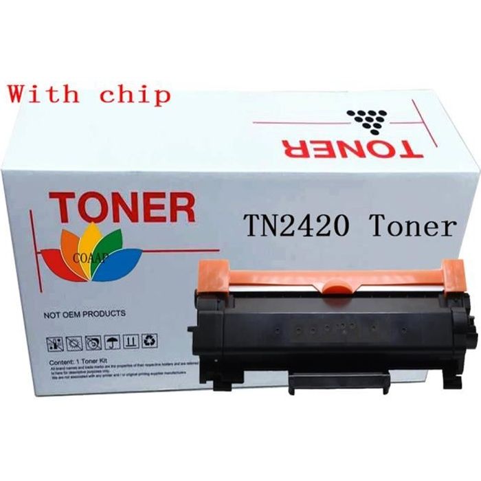Cartouche de toner compatible TN2420 pour Brother HL-L2350DW HL-L2375DW  avec puce