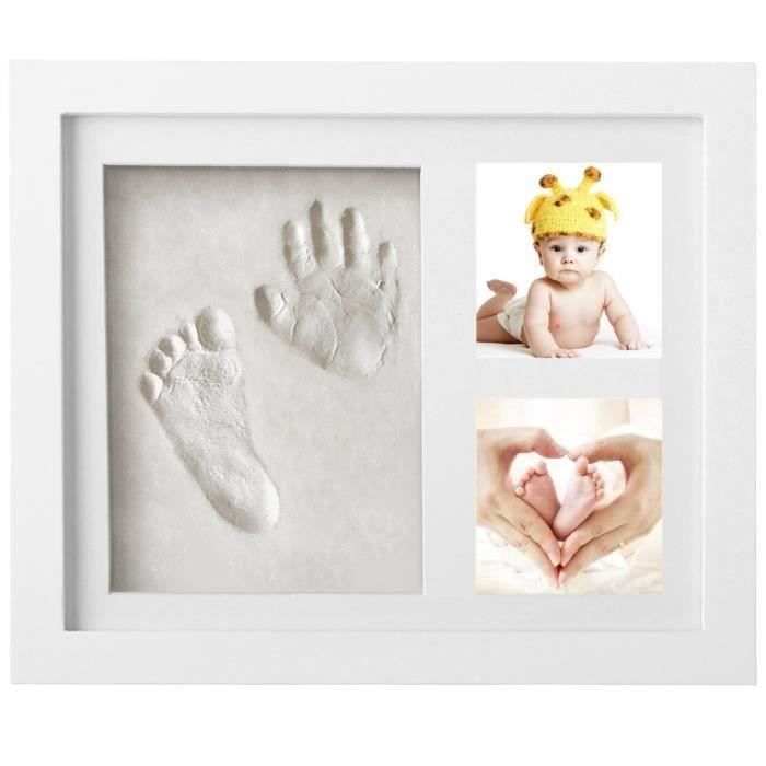 Empreinte Bebe Cadre Kit Pieds Et Mains Bebe Parfait Pour Nouveau Nee Bebe A Souvenir La Naissance De Bebe 3 Grilles Blanc Cdiscount Maison