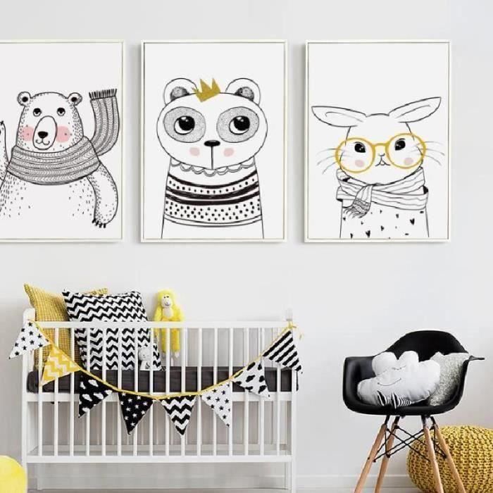 Popigist Nordique Noir Et Blanc Dessin Anime Animal Lapin Cerf Ours Toile Art Picture Bebe Chambre Enfants Chambre Decoration Cdiscount Maison Popigist Nordique Noir Et Blanc Dessin Anime Animal Lapin Cerf Ours Toile Art Picture Bebe Chambre Enfants Chambre Decoration Cdiscount Maison